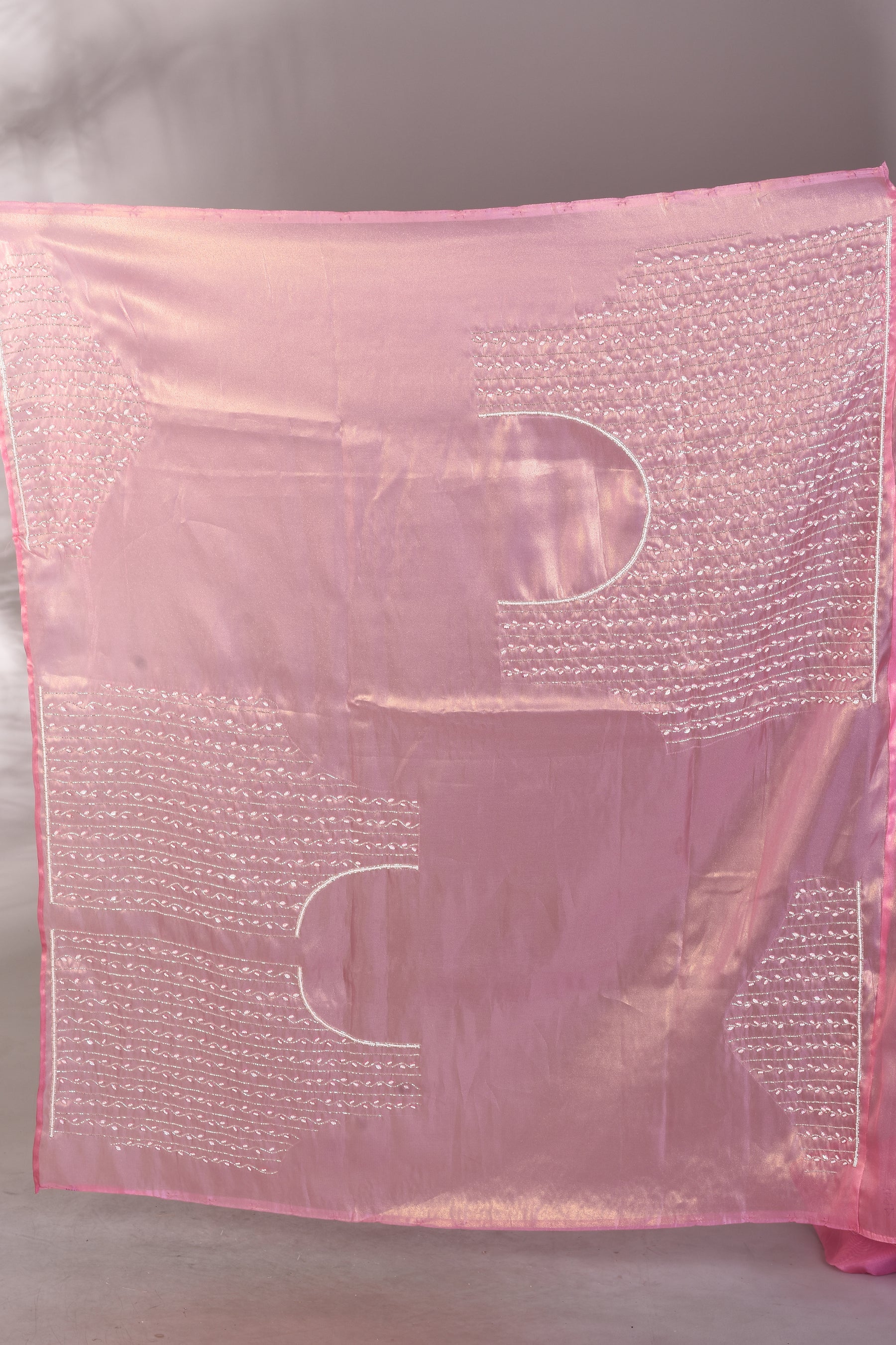 Fancy Pink Organza Saree - Keya Seth Exclusive