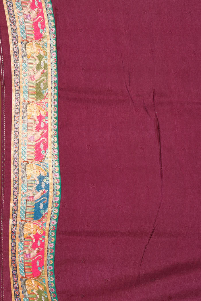 Purple Blended Khaddi Saree - Keya Seth Exclusive