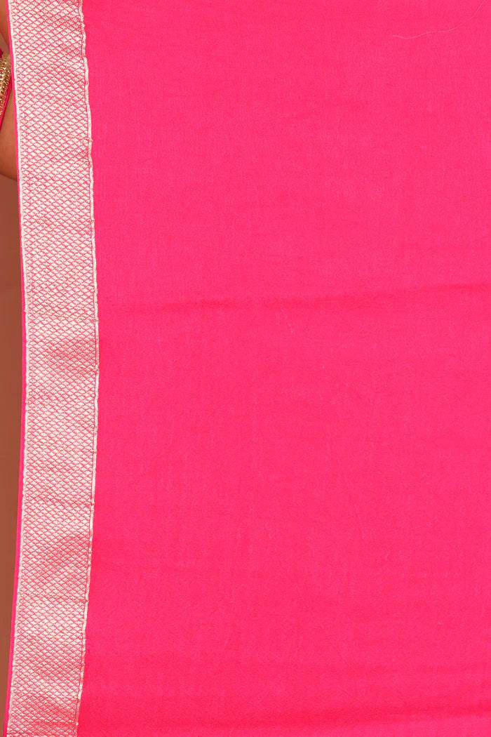 Navy Blue Blended Khaddi Saree - Keya Seth Exclusive