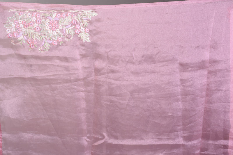 Fancy Pink Jimmy Choo Saree - Keya Seth Exclusive