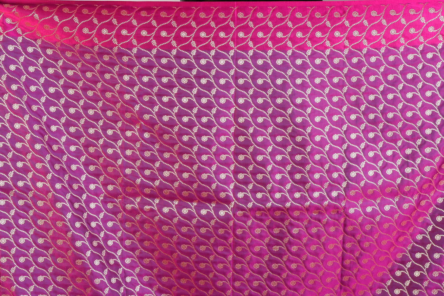 Magenta Blended Katan Saree - Keya Seth Exclusive