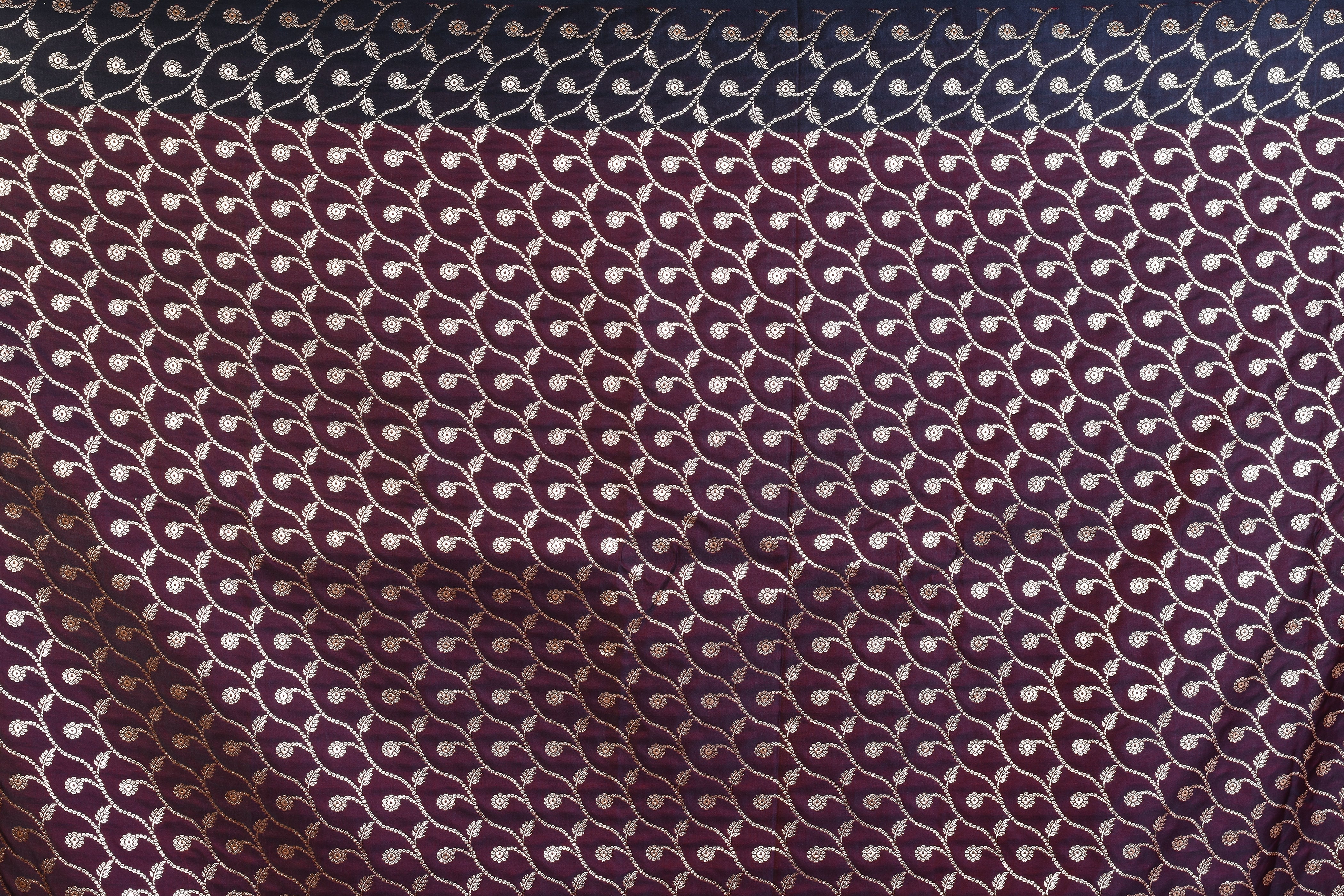 Dual Tone Brown Blended Katan Saree - Keya Seth Exclusive