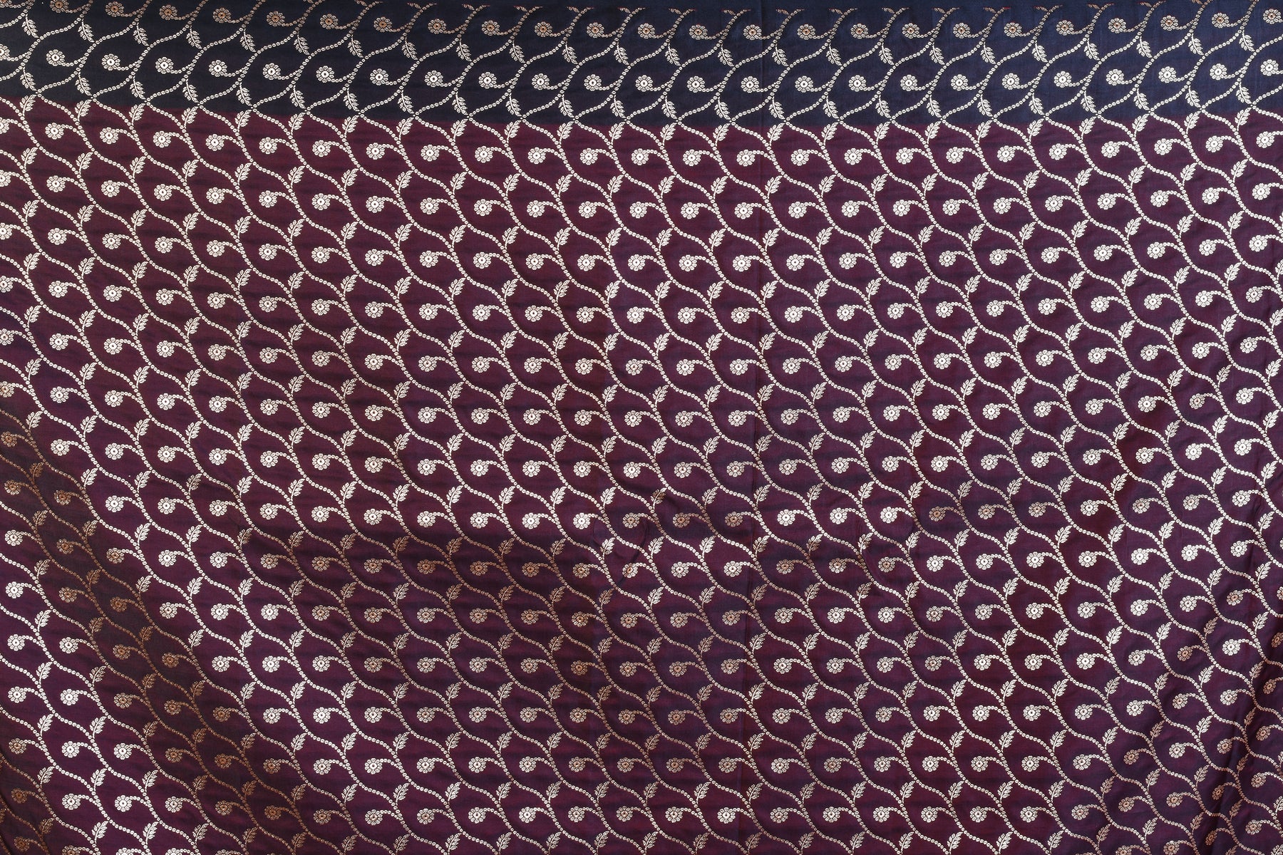 Dual Tone Brown Blended Katan Saree - Keya Seth Exclusive