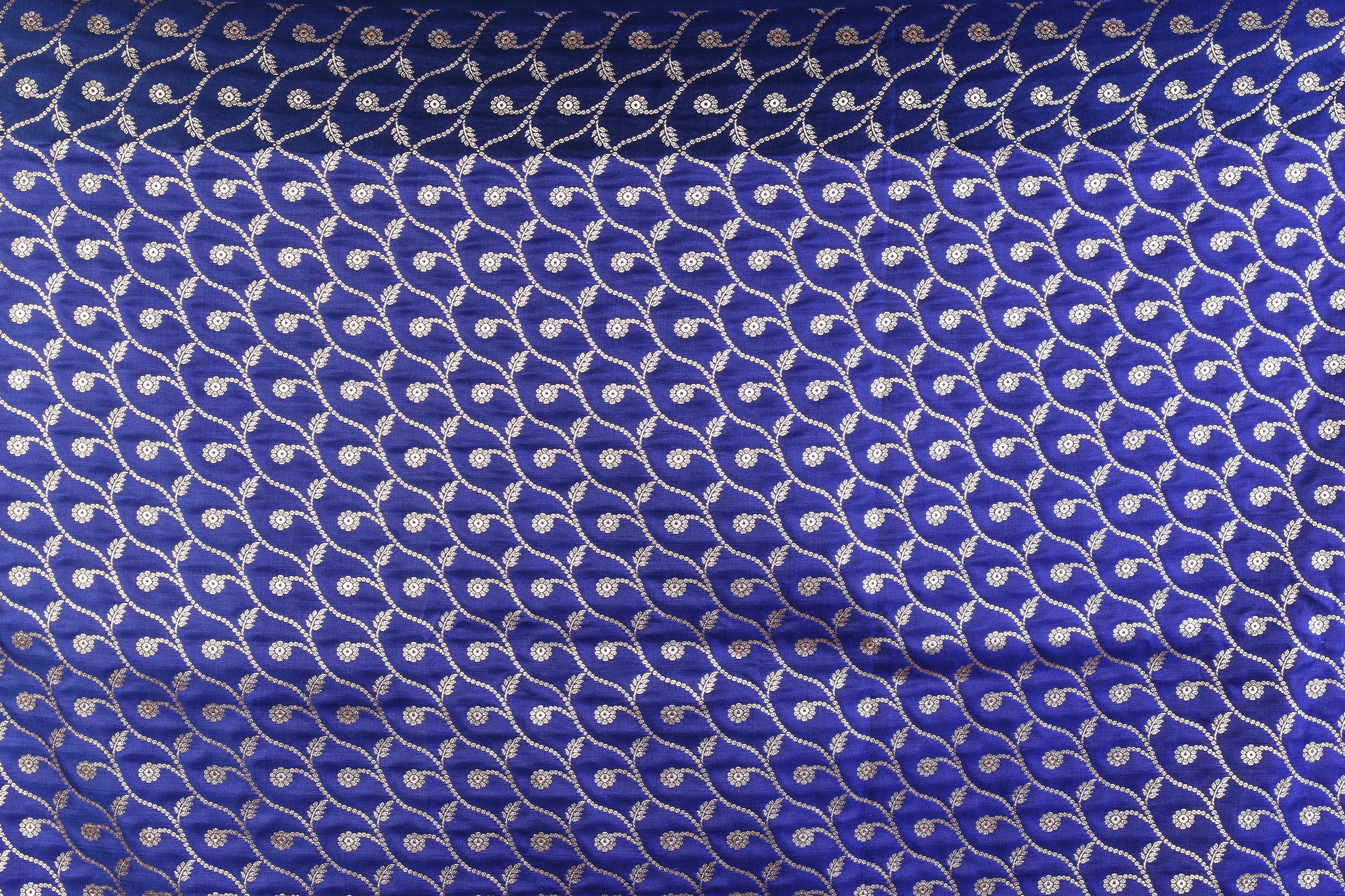 Navy Blue Blended Katan Saree - Keya Seth Exclusive