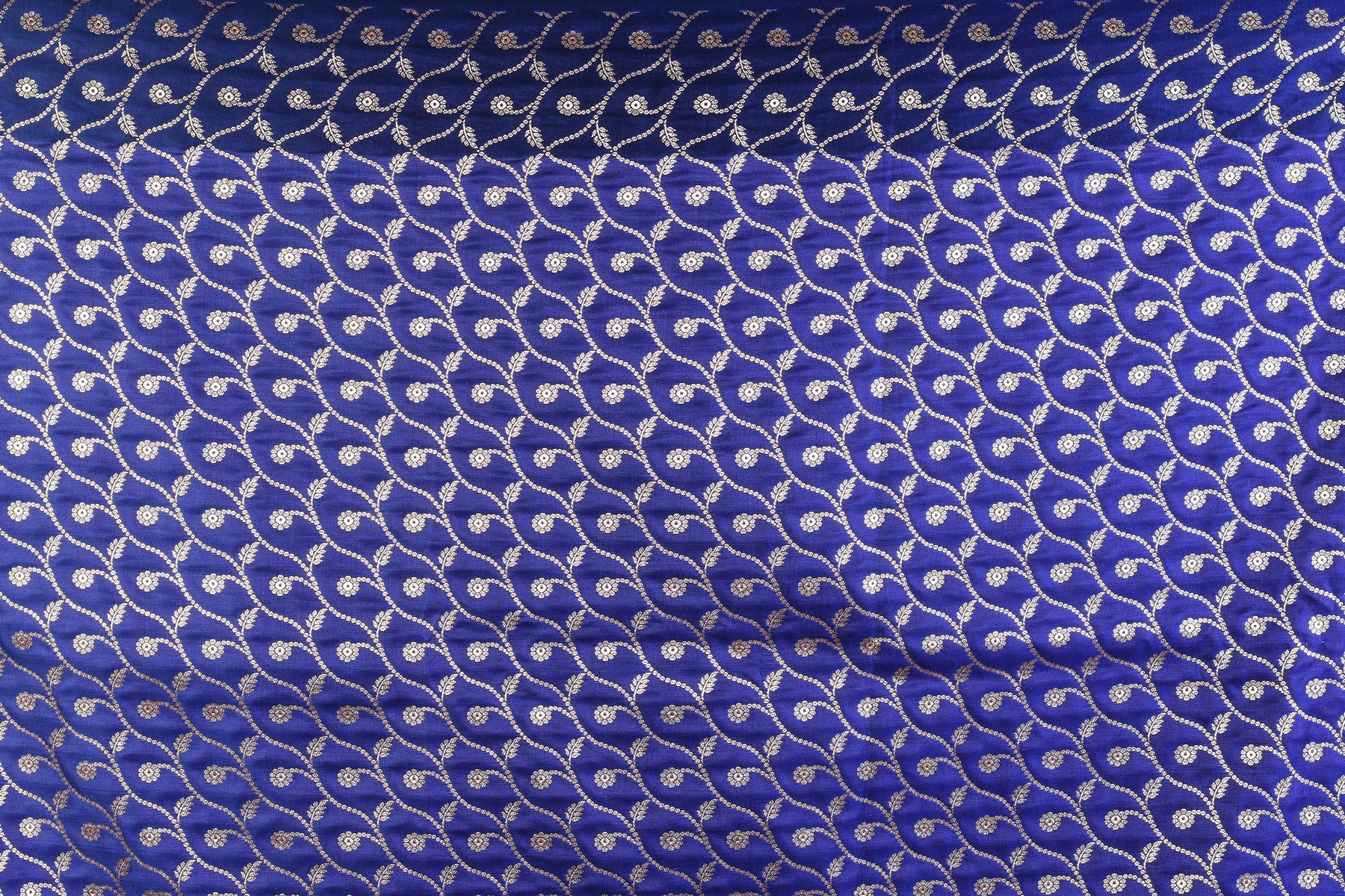 Navy Blue Blended Katan Saree - Keya Seth Exclusive