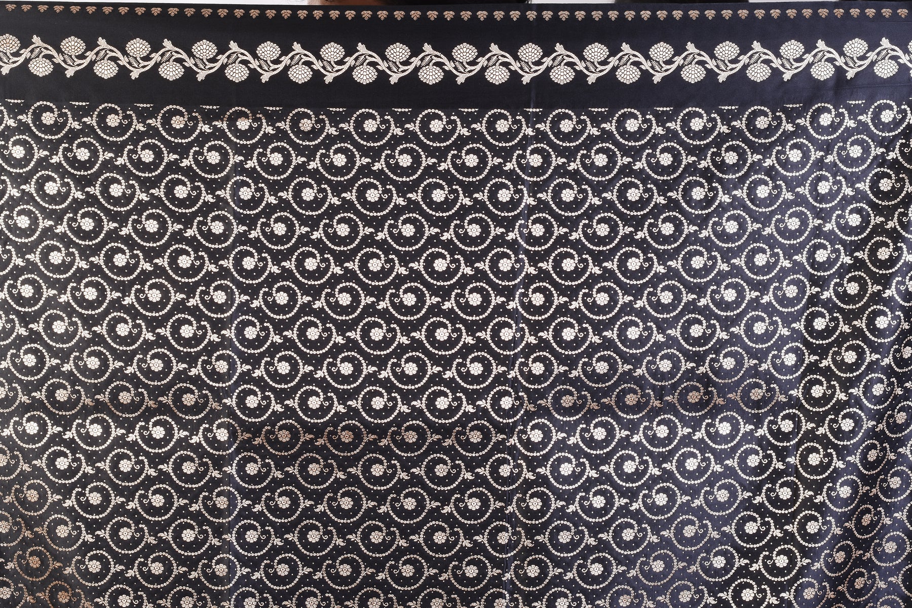 Soft Black Mushroo Silk Saree - Keya Seth Exclusive
