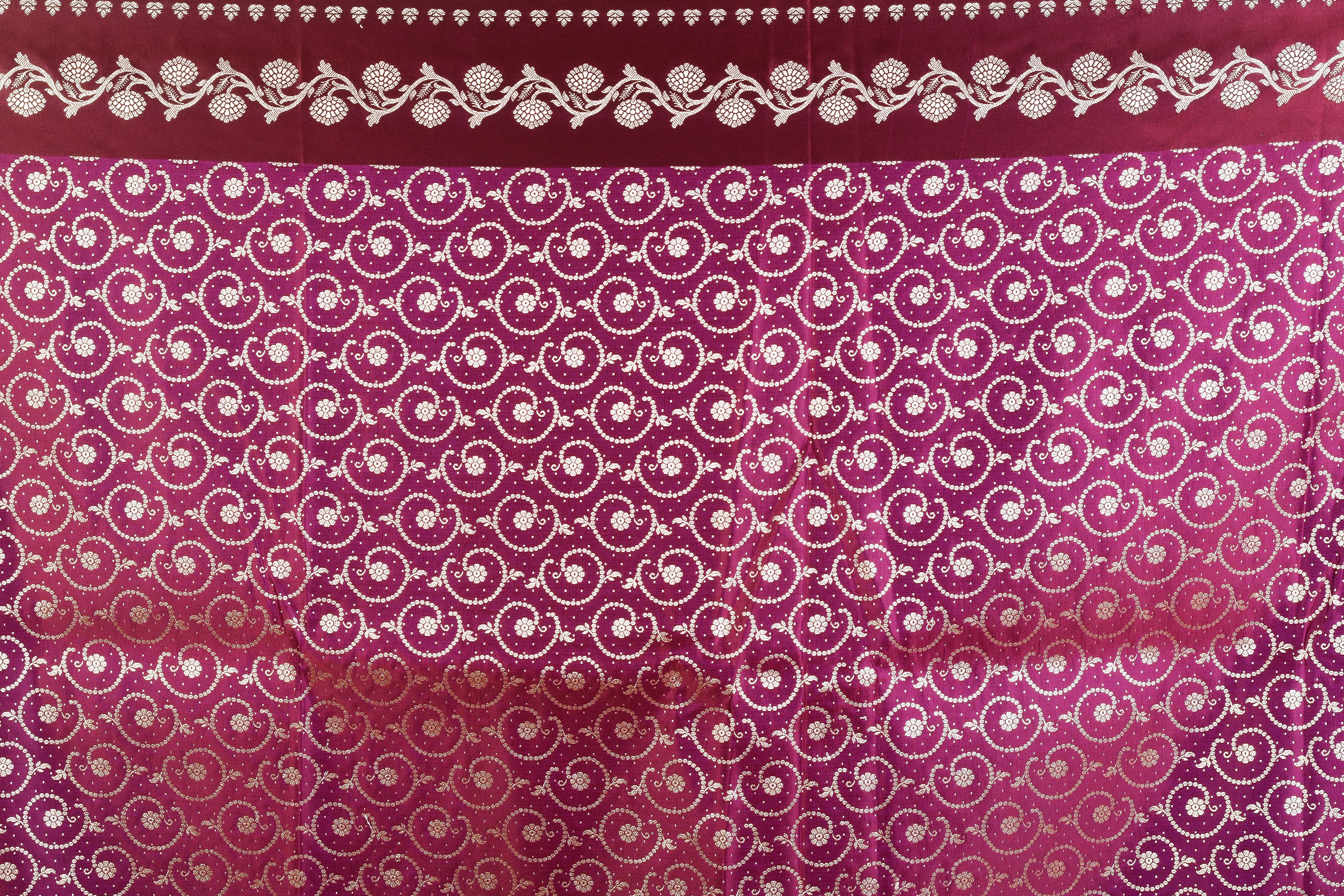 Wine Blended Katan Saree - Keya Seth Exclusive