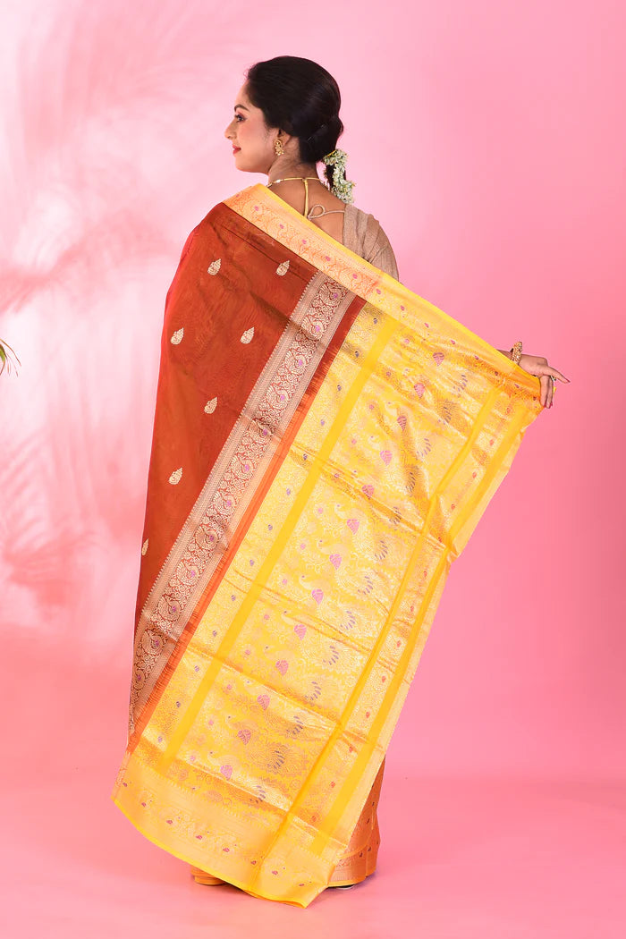 Maroon Madurai Pattu Saree - Keya Seth Exclusive