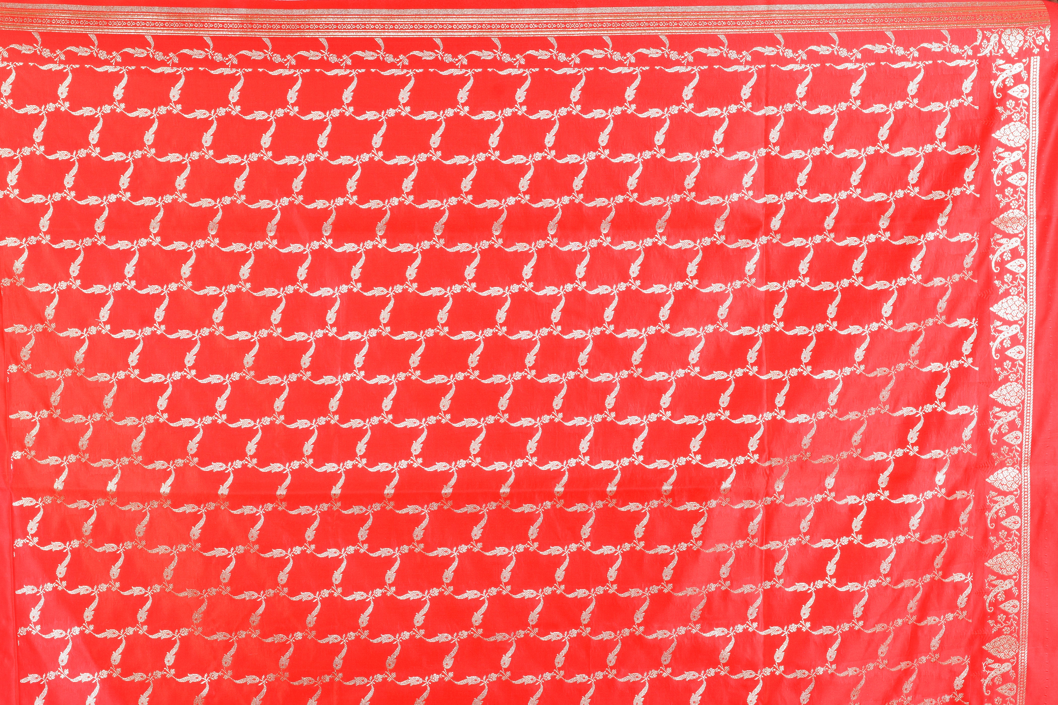 Purple and Red Blended Katan Saree - Keya Seth Exclusive