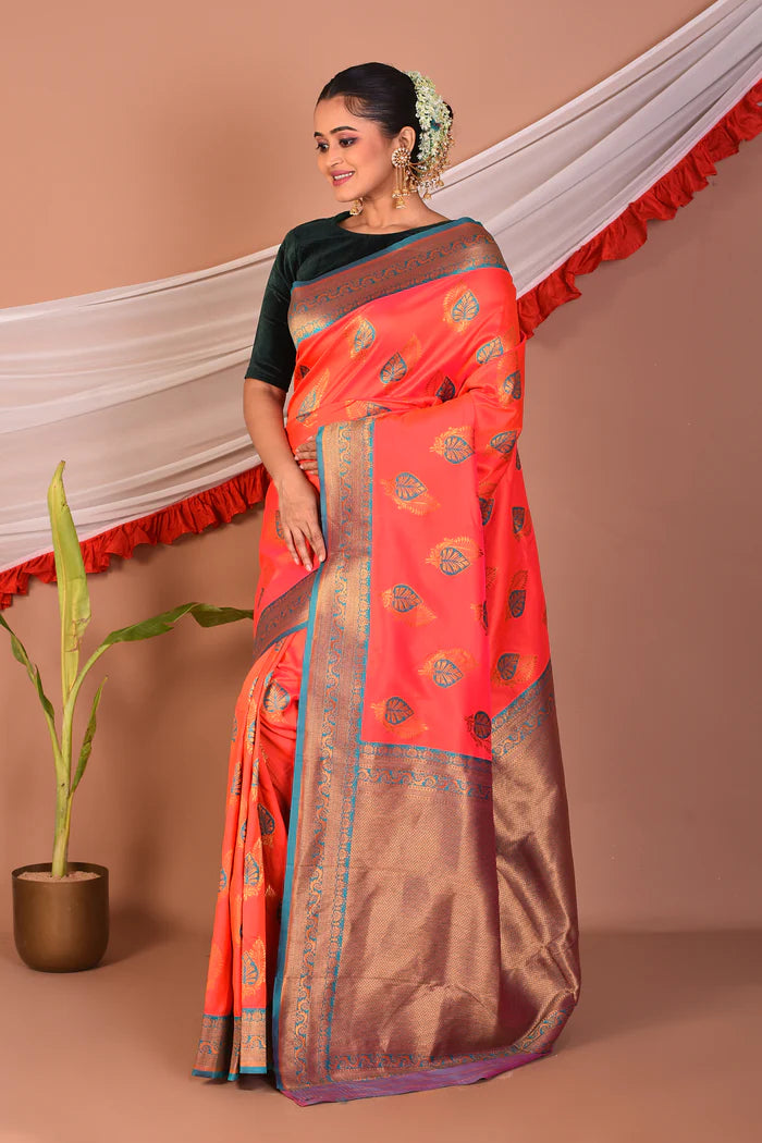 Pink Blended Silk Saree - Keya Seth Exclusive