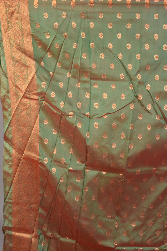 Mustard Blended Kanjivaram Silk Saree - Keya Seth Exclusive
