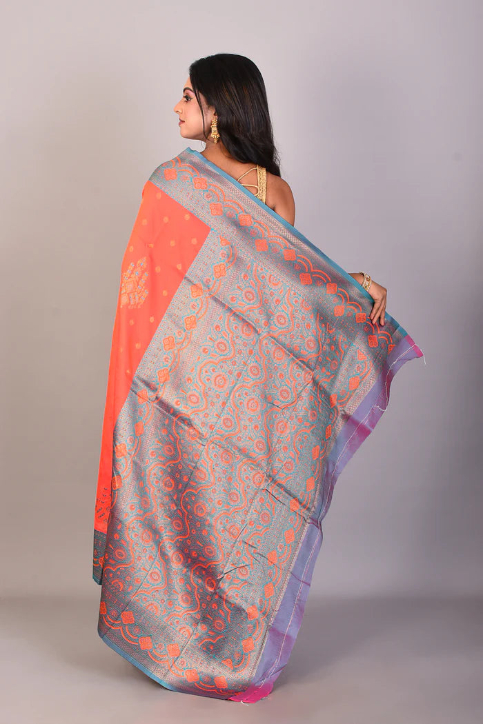 Pink Blended Kanjivaram Silk Saree - Keya Seth Exclusive
