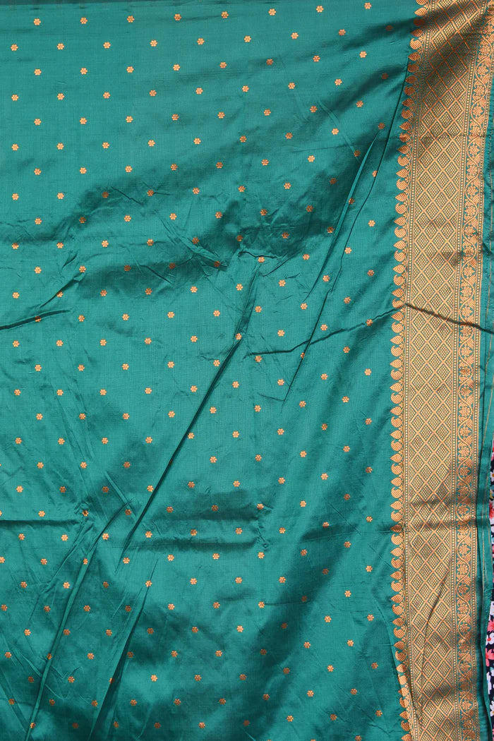 Navy Blue Blended Paithani Silk Saree - Keya Seth Exclusive