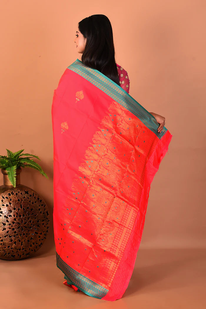 Pink Blended Bomkai Silk Saree - Keya Seth Exclusive