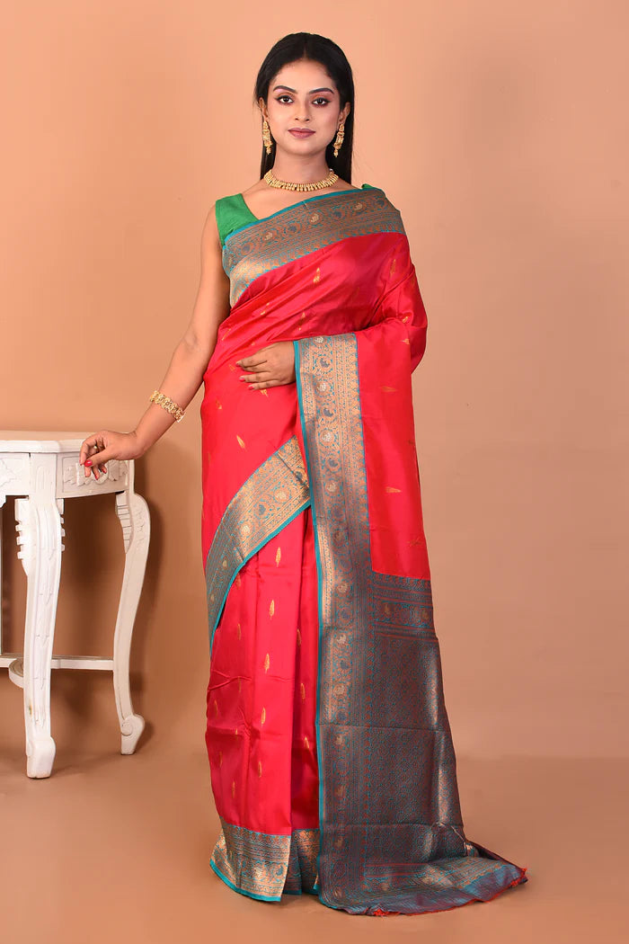 Maroon Blended Kanjivaram Silk Saree - Keya Seth Exclusive