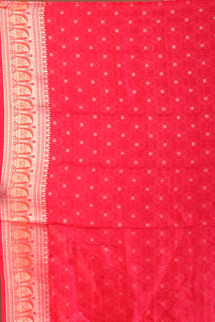 Red Blended Printed Silk Saree - Keya Seth Exclusive