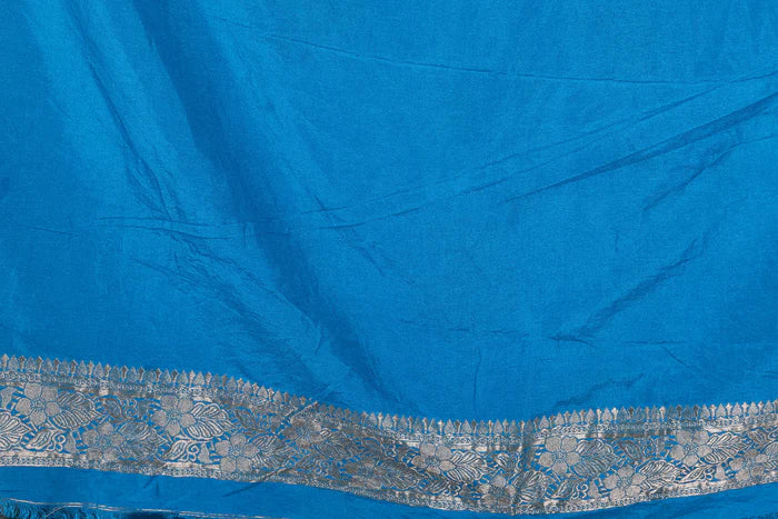 Blue Blended Khaddi Saree - Keya Seth Exclusive