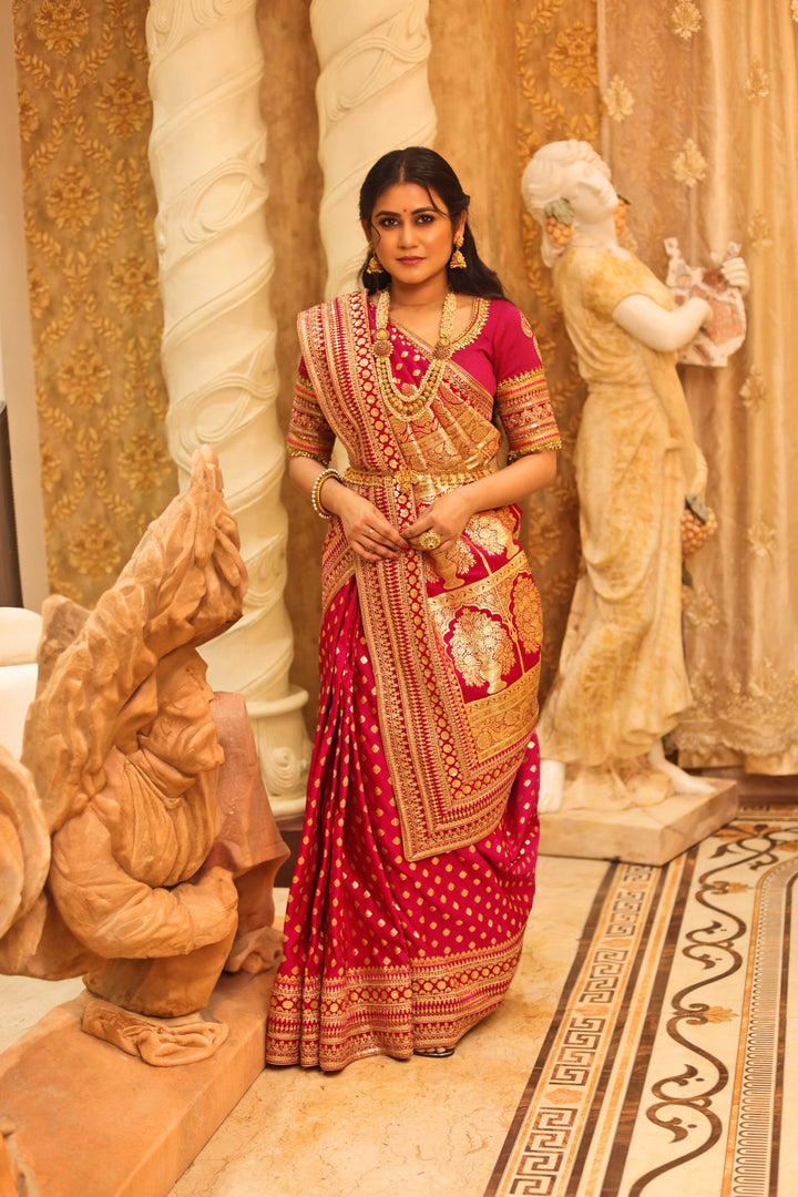 Pretty Pink Pure Banarasi Saree - Keya Seth Exclusive