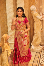 Load image into Gallery viewer, Pretty Pink Pure Banarasi Saree - Keya Seth Exclusive
