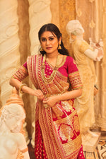 Load image into Gallery viewer, Pretty Pink Pure Banarasi Saree - Keya Seth Exclusive