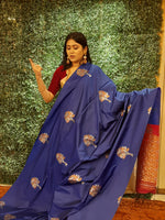 Load image into Gallery viewer, Blue South SIlk Saree - Keya Seth Exclusive