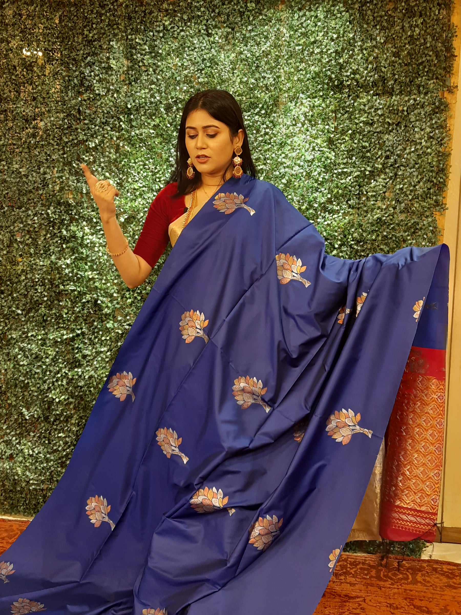 Blue South SIlk Saree - Keya Seth Exclusive