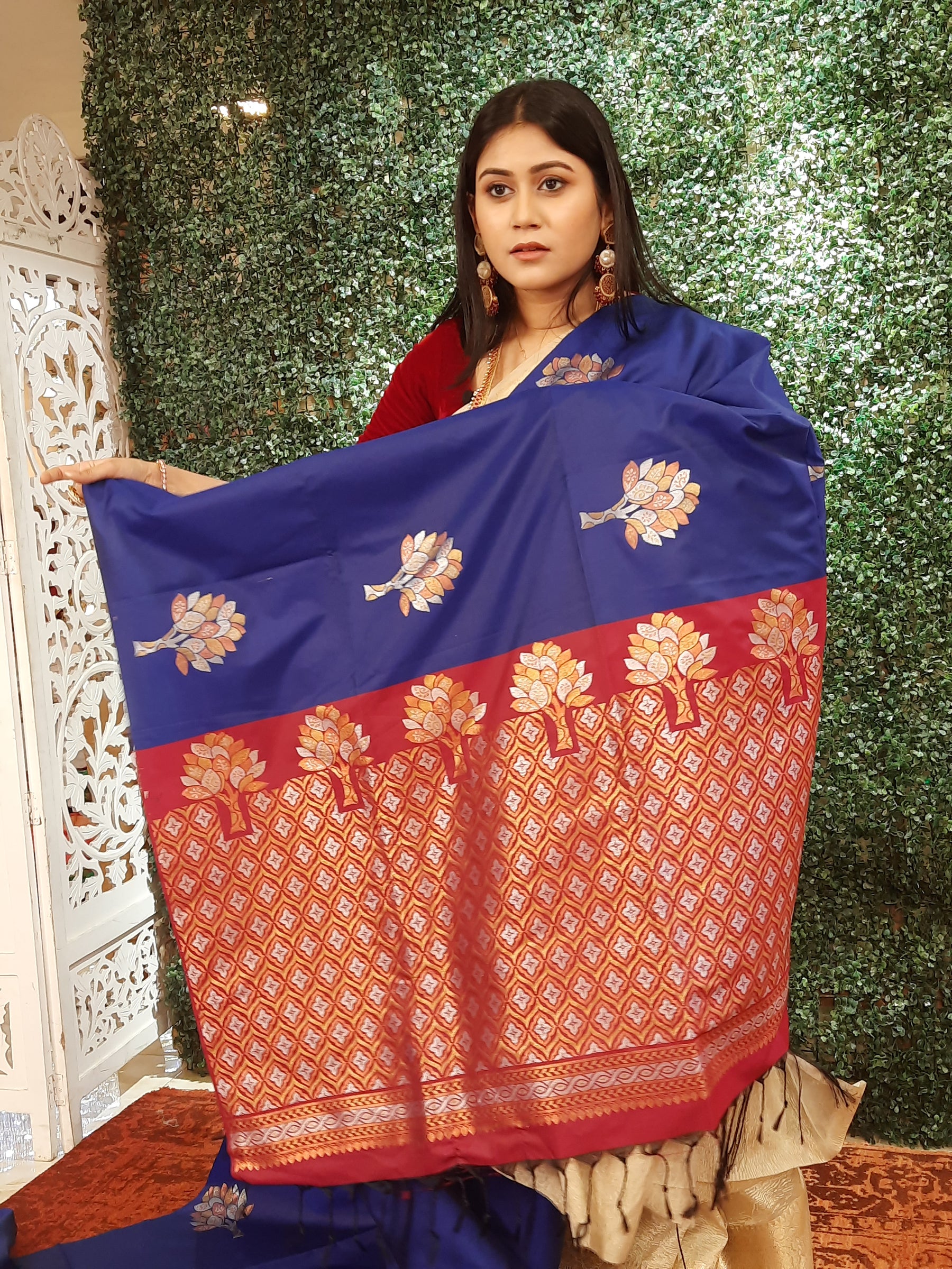 Blue South SIlk Saree - Keya Seth Exclusive