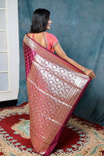 Load image into Gallery viewer, Magenta Banarasi Saree - Keya Seth Exclusive