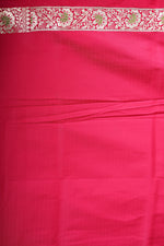 Load image into Gallery viewer, Black Minakari Banarasi Saree with Pink Border - Keya Seth Exclusive