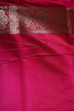 Load image into Gallery viewer, Rama Green and Pink Half and Half Banarasi Saree - Keya Seth Exclusive