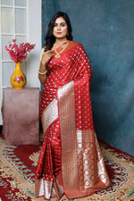 Load image into Gallery viewer, Pastel Maroon Banarasi Saree - Keya Seth Exclusive