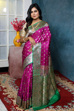 Load image into Gallery viewer, Magenta Banarasi Saree - Keya Seth Exclusive
