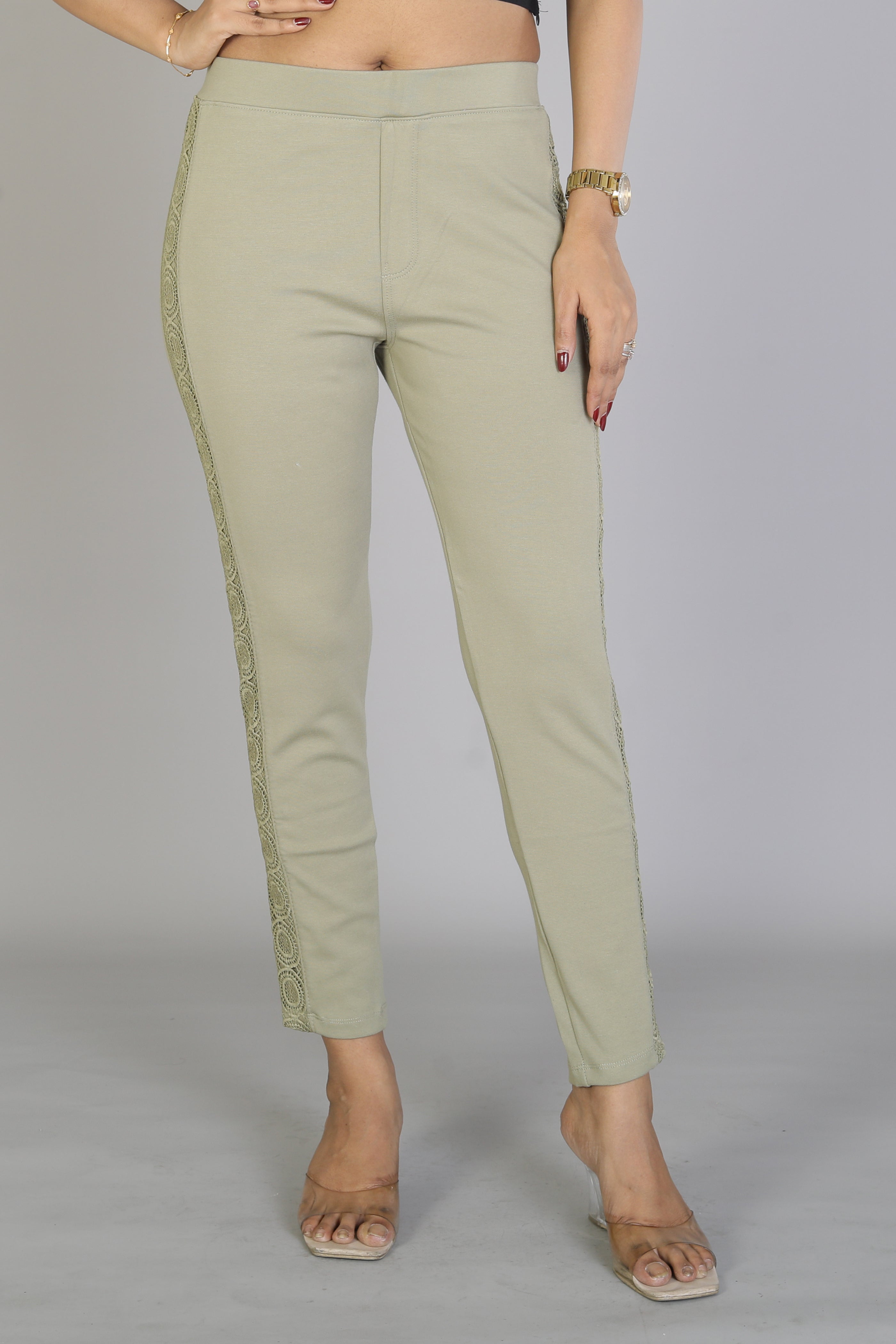 Women's Designer Olive Jeggings - Keya Seth Exclusive