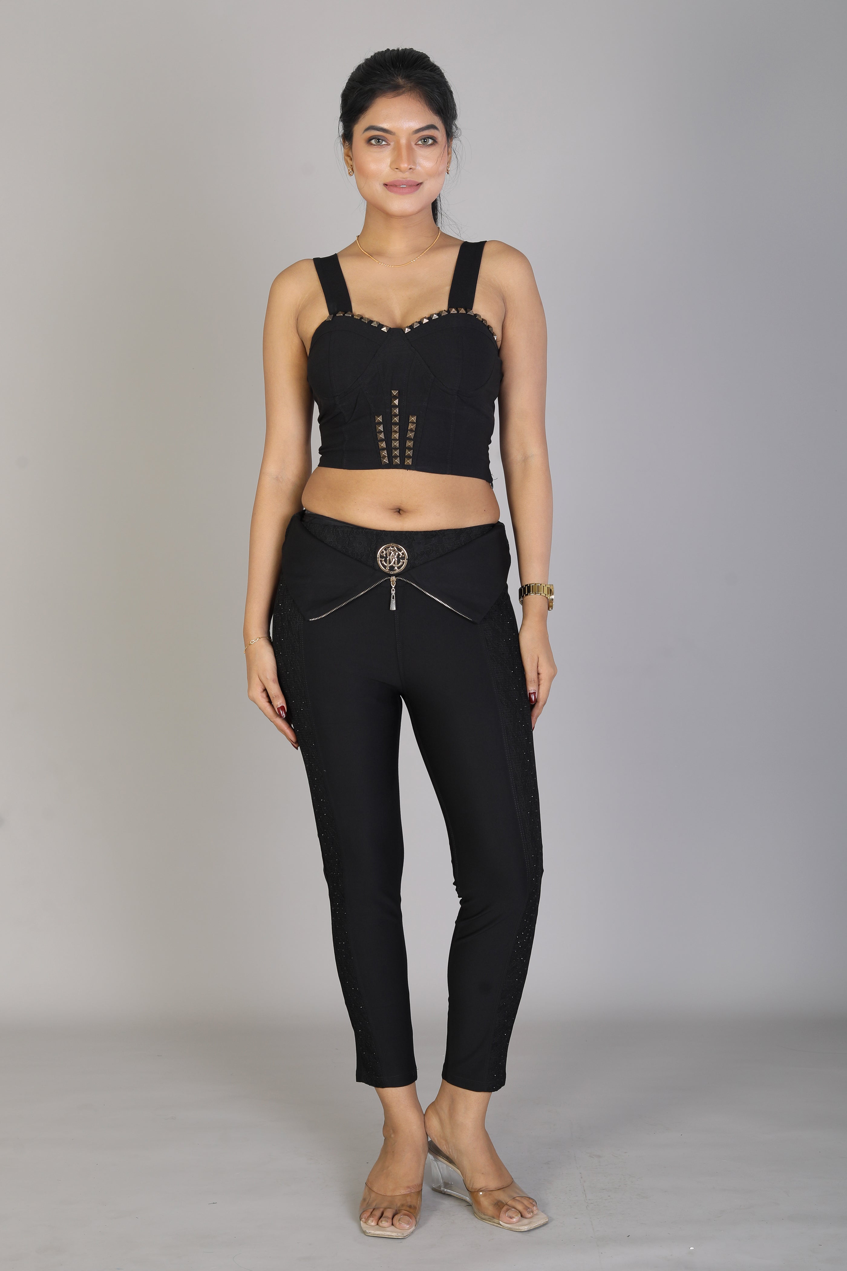 Women's Designer Black Jeggings - Keya Seth Exclusive