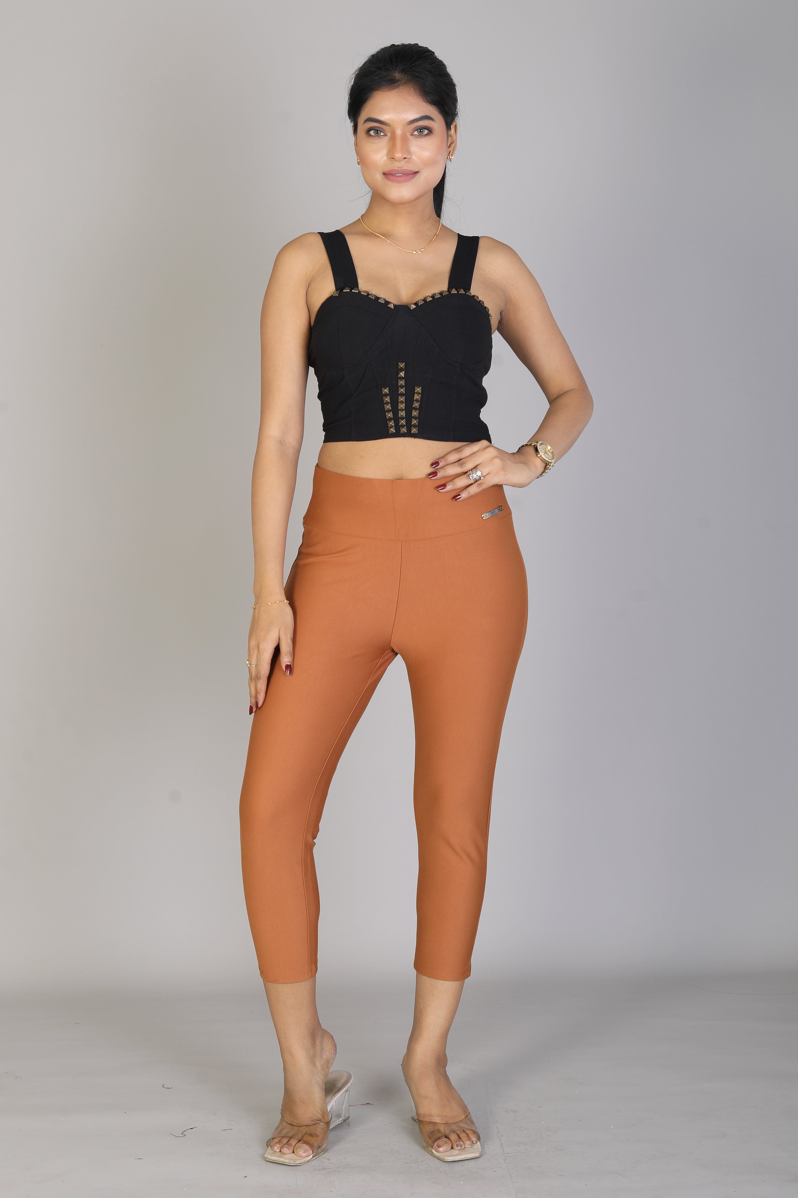 Women's Solid Rust Jeggings - Keya Seth Exclusive