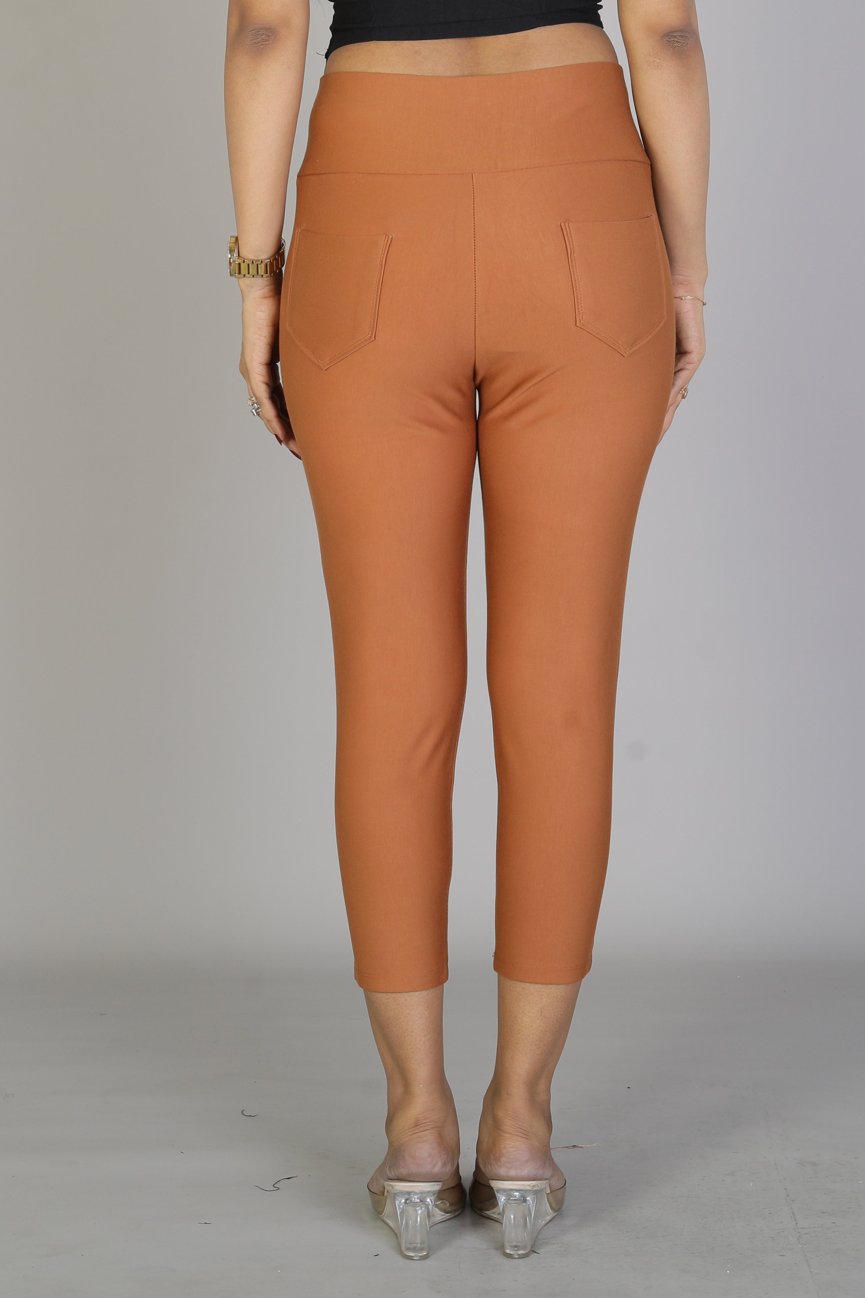 Women's Solid Rust Jeggings - Keya Seth Exclusive