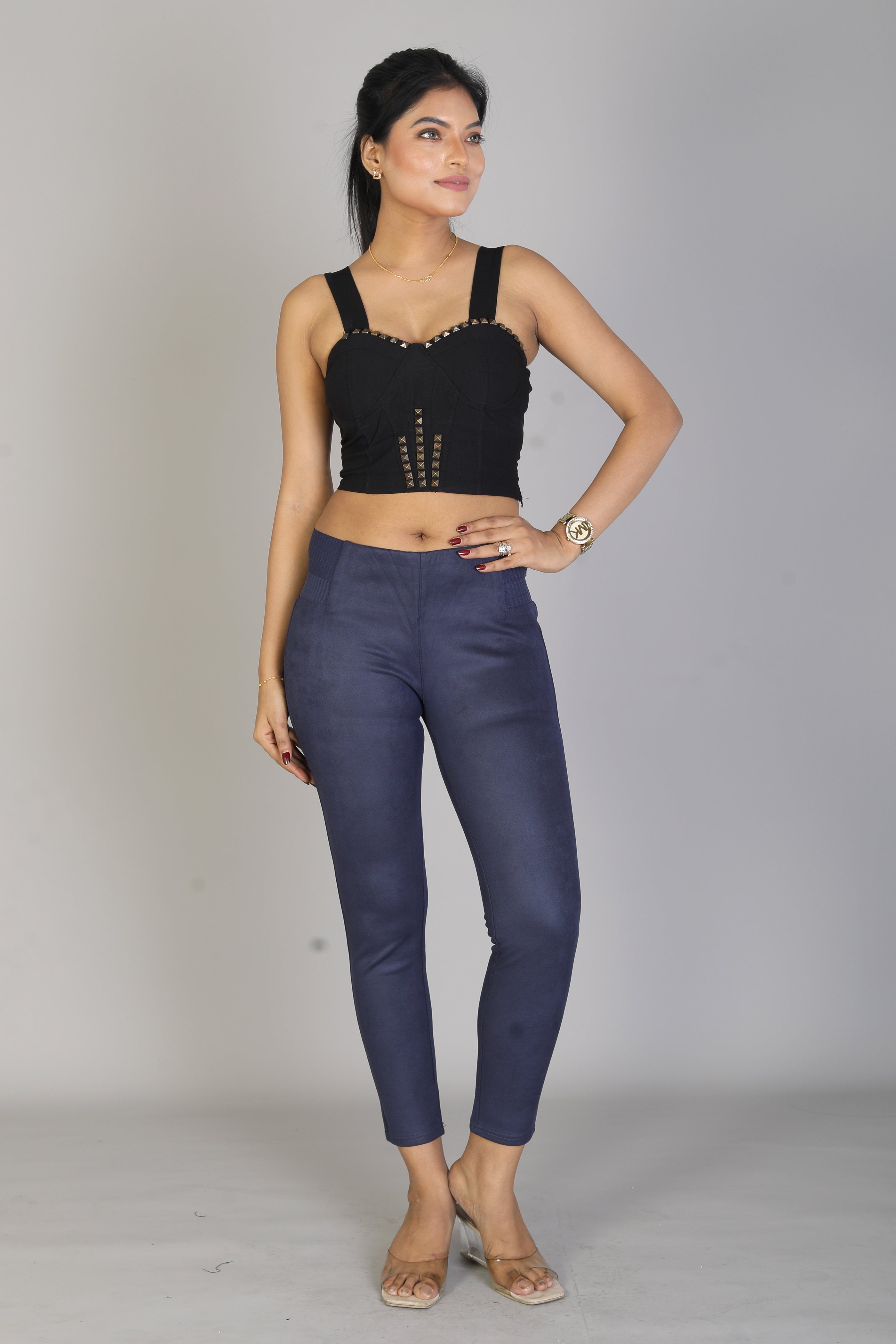 Women's Beautiful Blue Jeggings - Keya Seth Exclusive