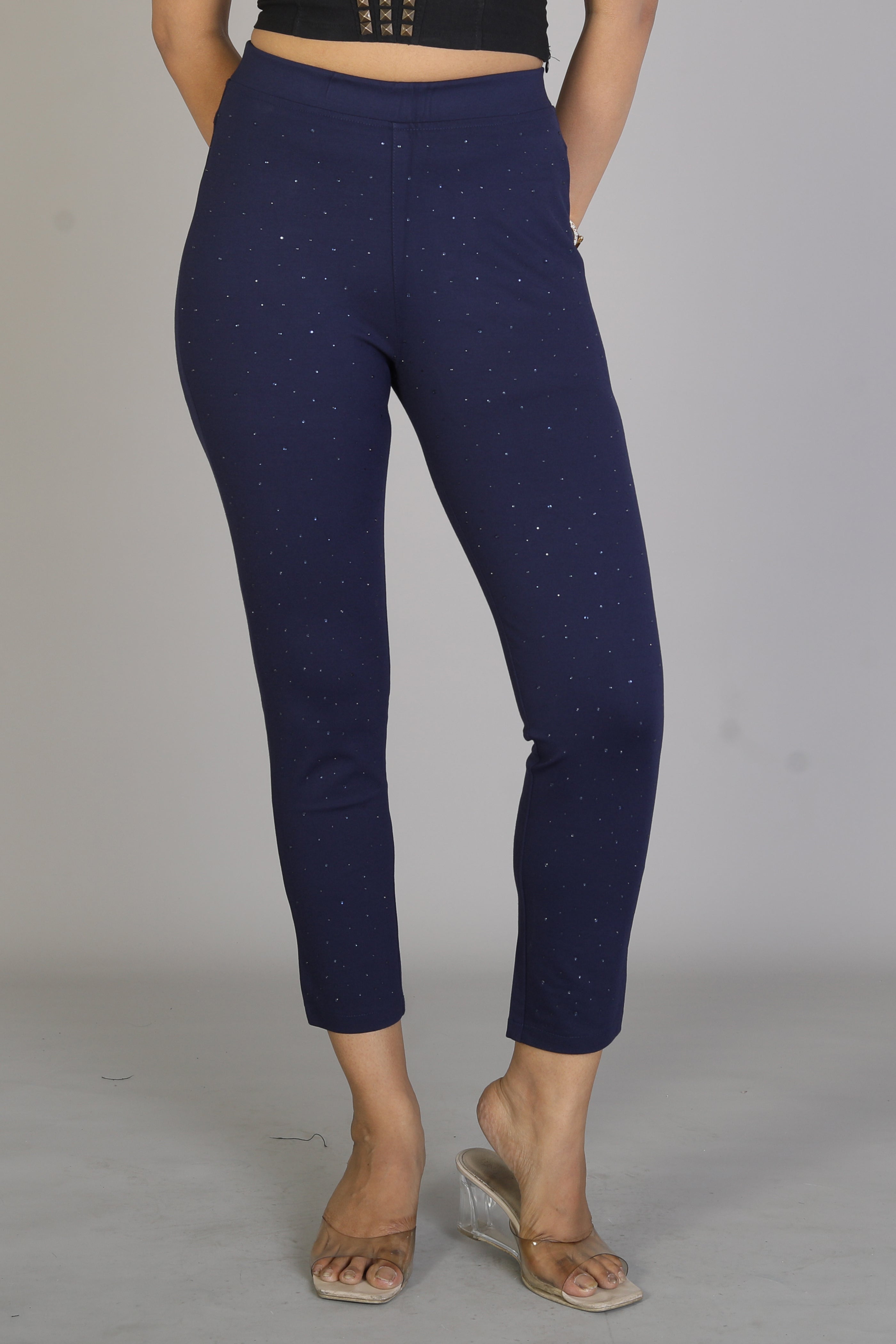 Women's Designer Blue Jeggings - Keya Seth Exclusive