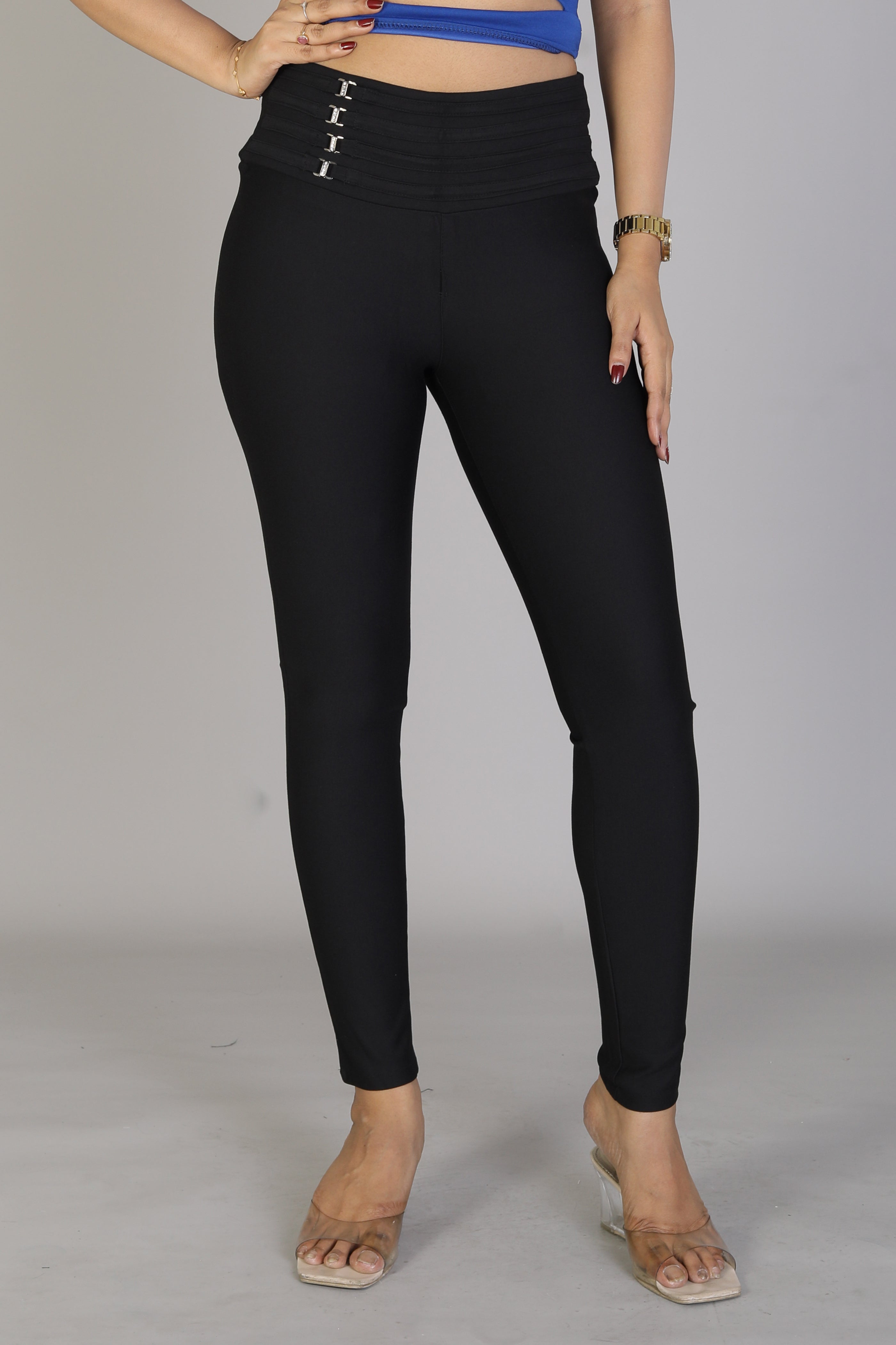 Women's Designer Black Jeggings - Keya Seth Exclusive