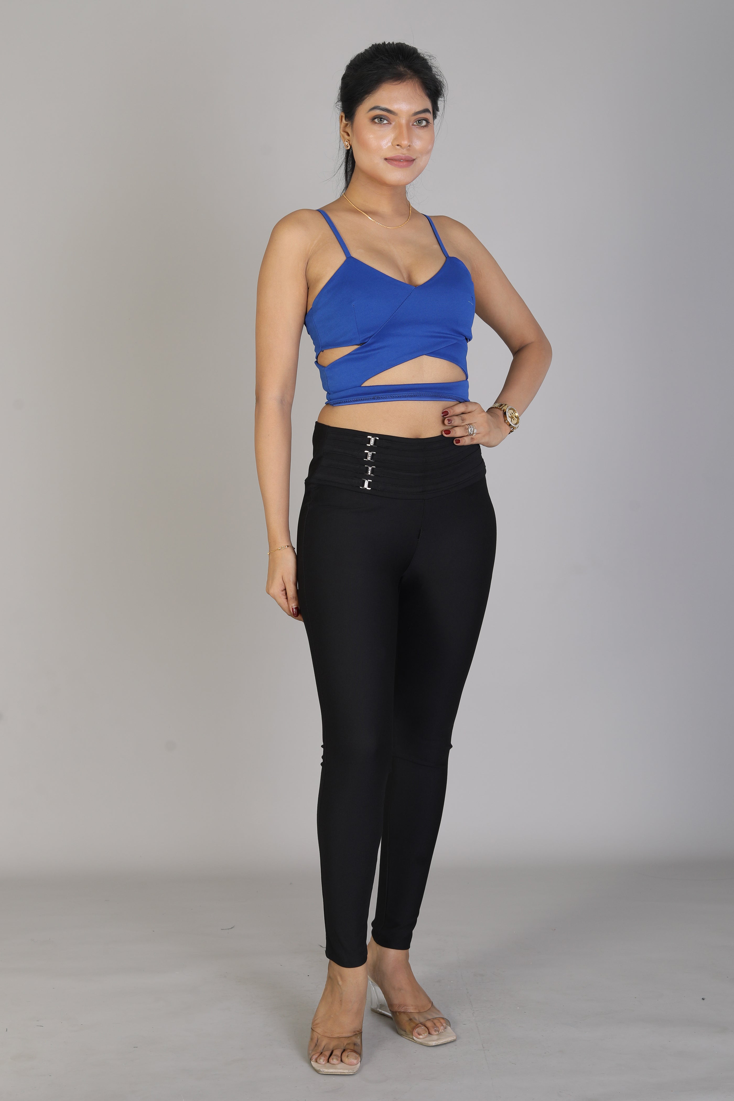 Women's Designer Black Jeggings - Keya Seth Exclusive