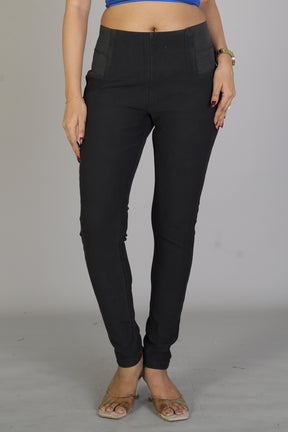 Women's Solid Black Jeggings - Keya Seth Exclusive