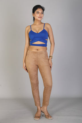 Women's Solid Brown Jeggings - Keya Seth Exclusive