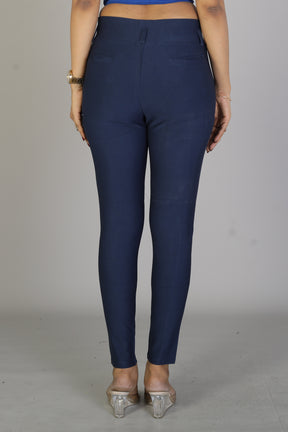 Women's Solid Navy Blue Jeggings - Keya Seth Exclusive