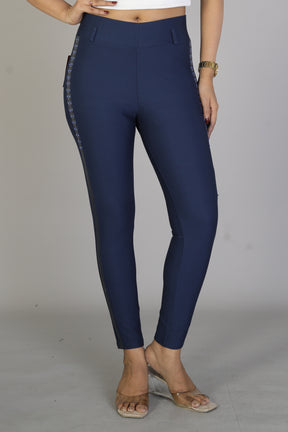 Women's Designer Navy Blue Jeggings - Keya Seth Exclusive