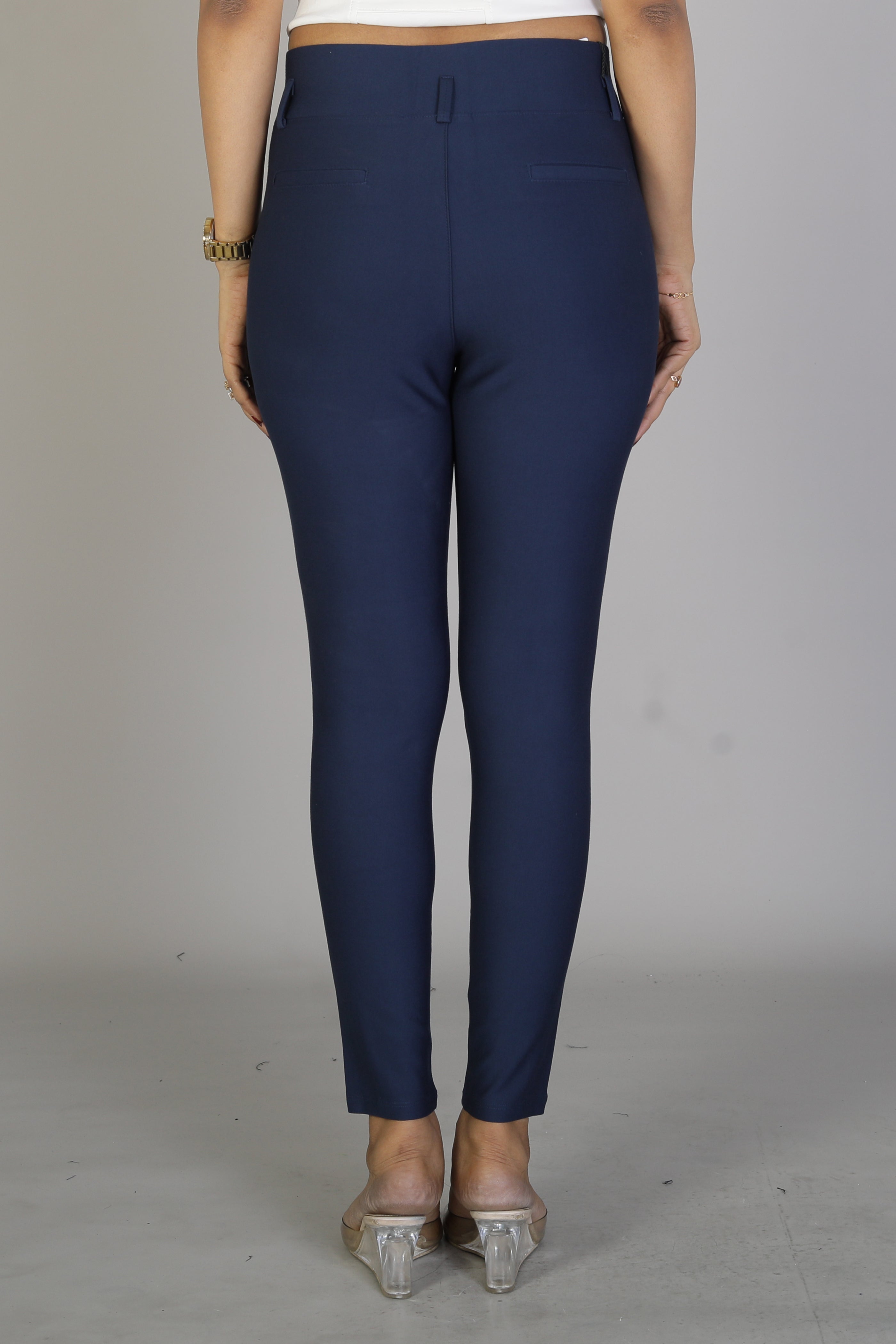 Women's Designer Navy Blue Jeggings - Keya Seth Exclusive