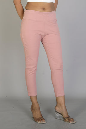 Women's Solid Peach Jeggings - Keya Seth Exclusive
