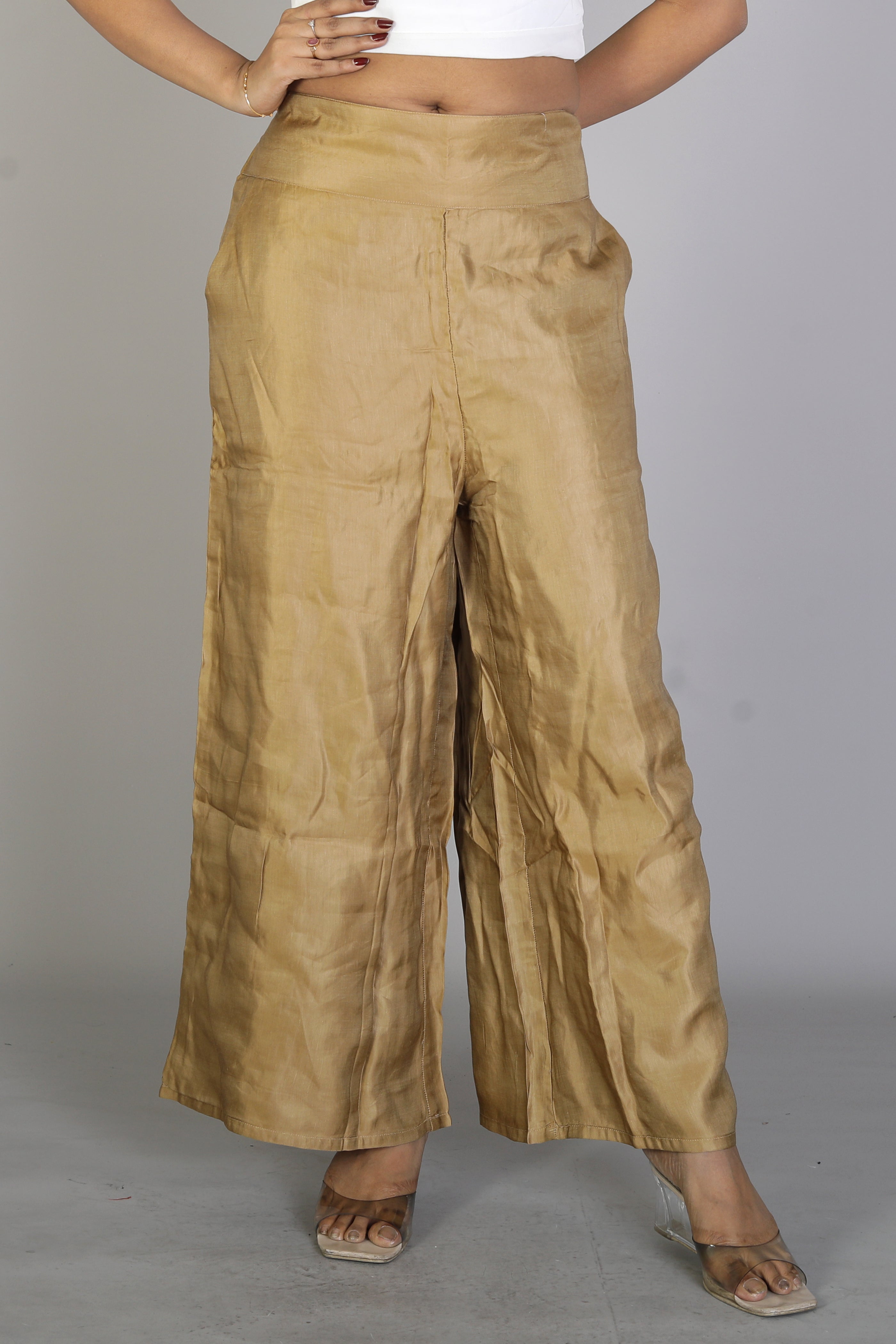 Women’s Golden Palazzo - Keya Seth Exclusive