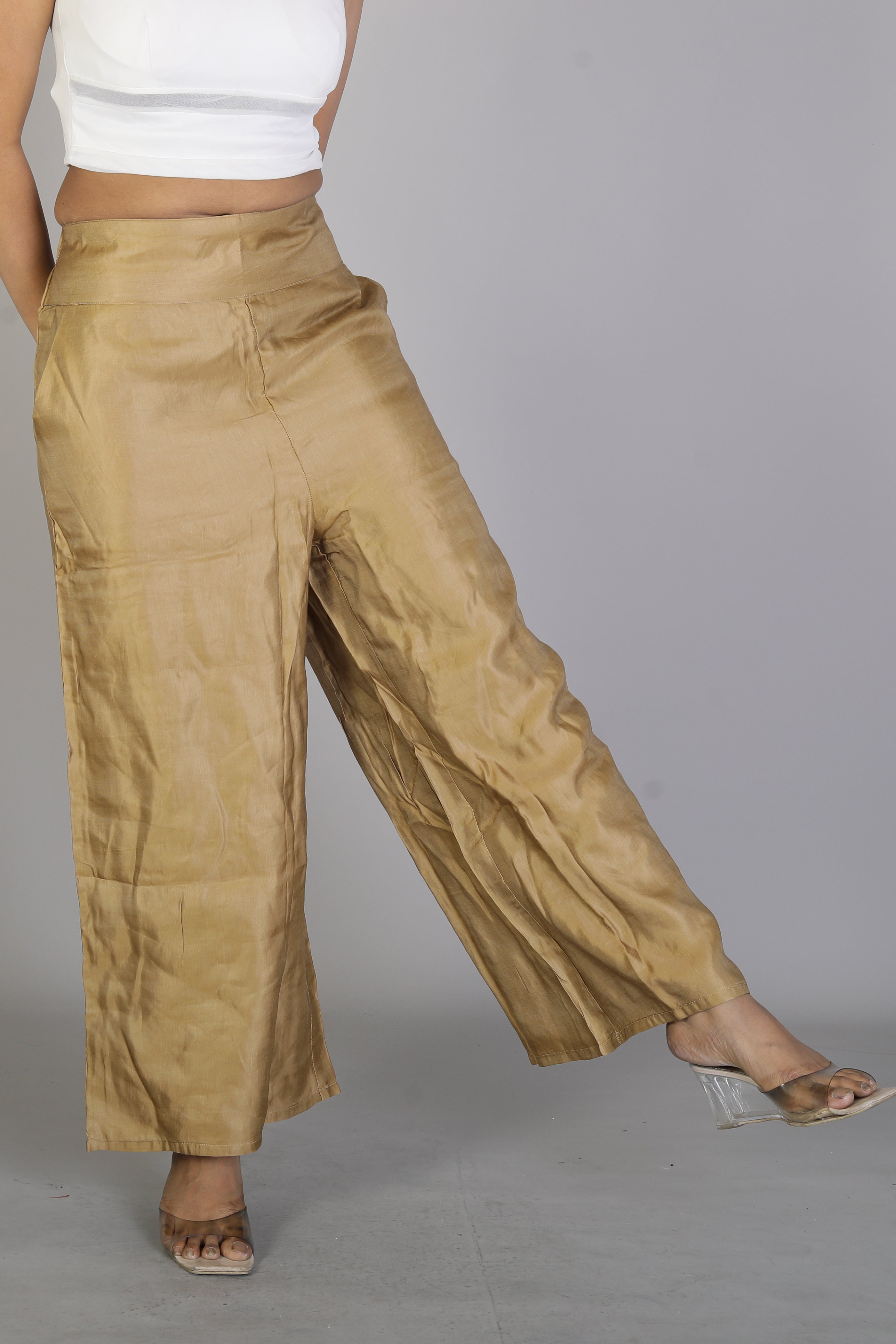 Women’s Golden Palazzo - Keya Seth Exclusive