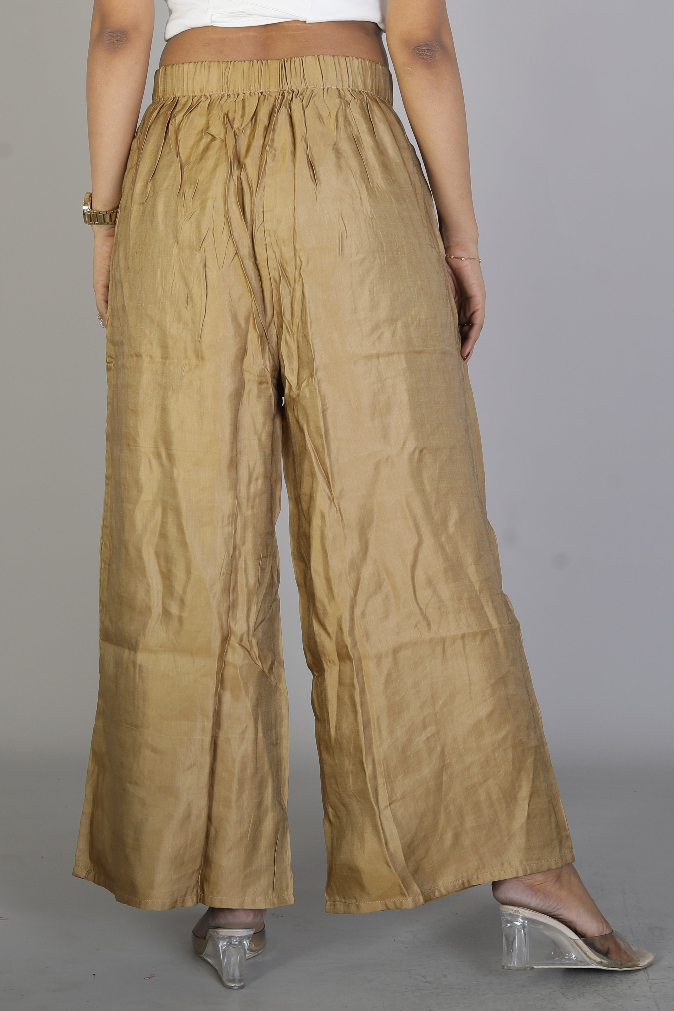 Women’s Golden Palazzo - Keya Seth Exclusive