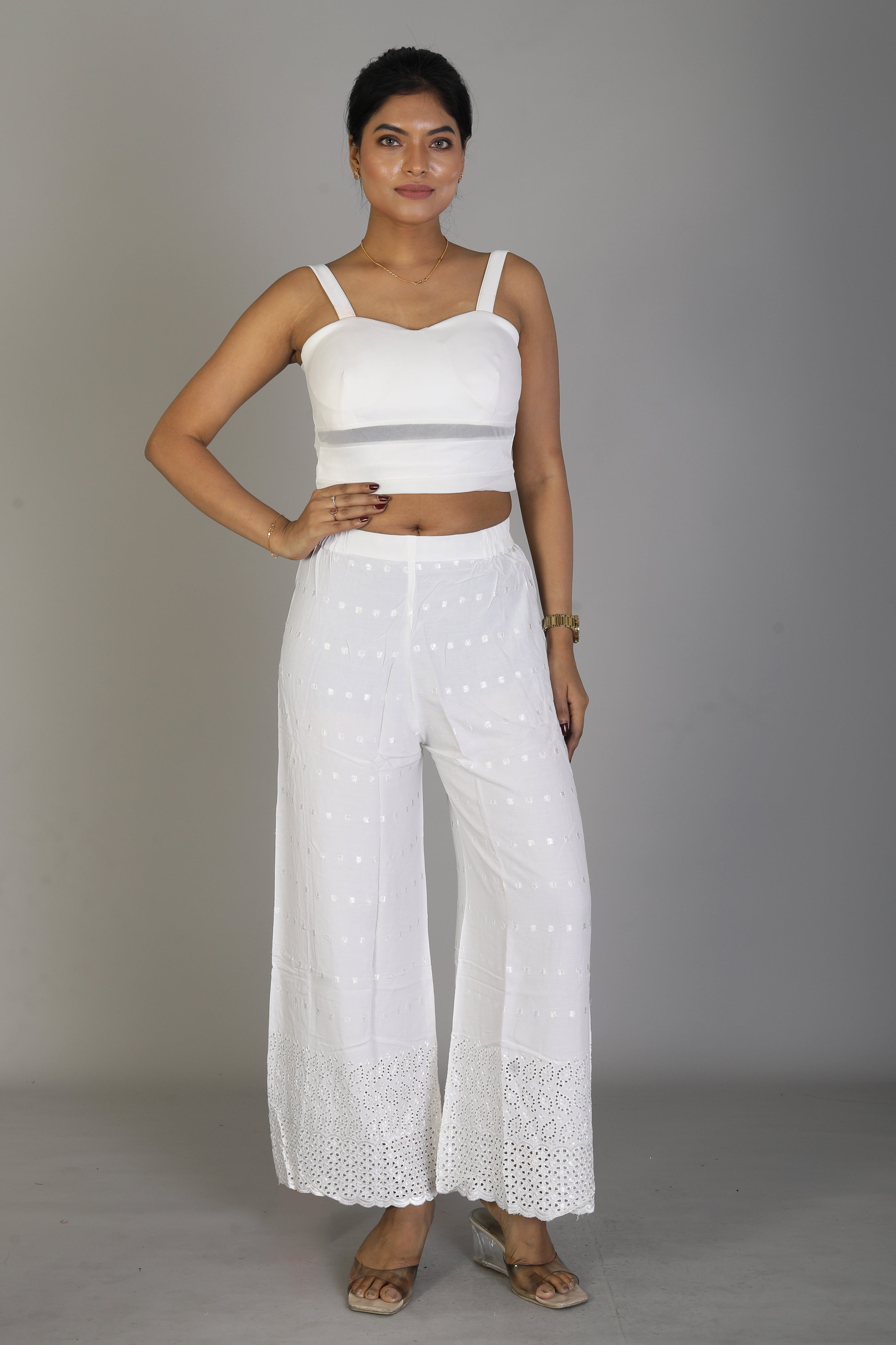 Women’s Stylish White Palazzo - Keya Seth Exclusive